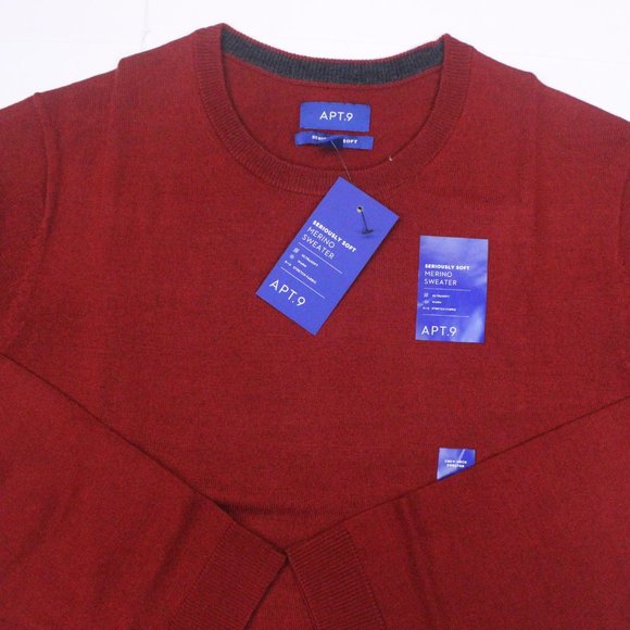 Men's Apt. 9 Seriously Soft Merino Sweater - Sophisticated Red - XXL - Picture 2 of 3
